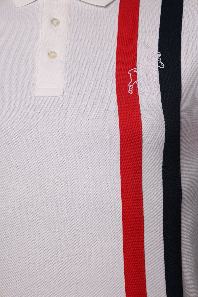 Polo Golfer Double Striped White